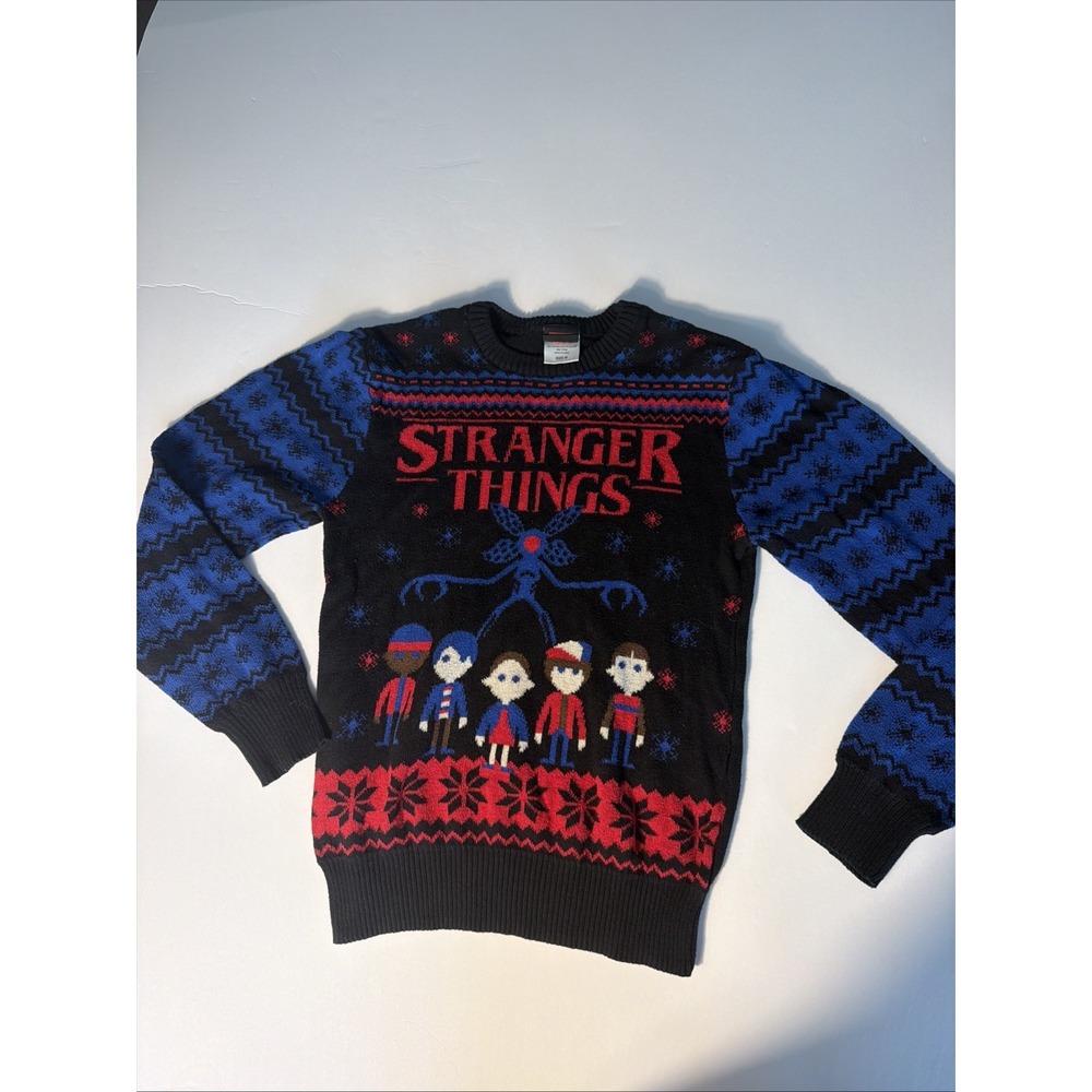 Men's Netflix Stranger Things Graphic Shirt Ugly Christmas Sweater Med